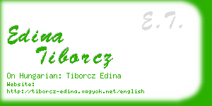 edina tiborcz business card